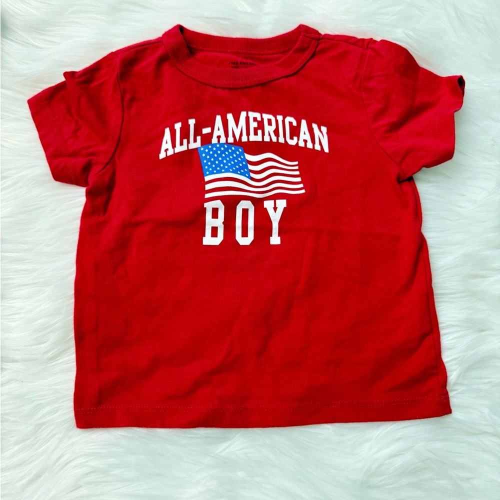 The Children's Place Red All-American Boy Graphic Tee